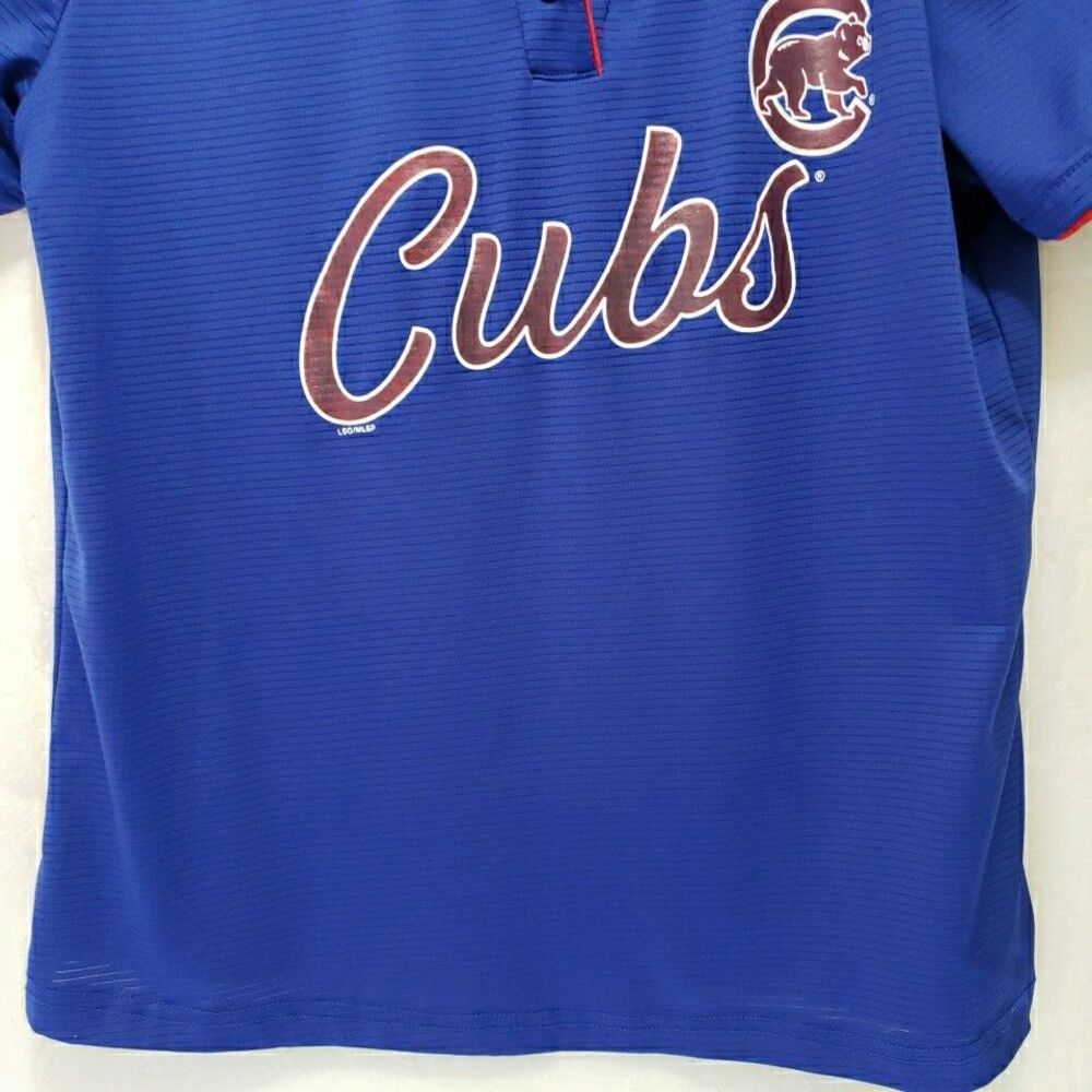 Chicago Cubs Womens Small S Blue Tx3 Cool V-Neck Jersey Style Shirt MLB Baseball - Picture 3 of 7